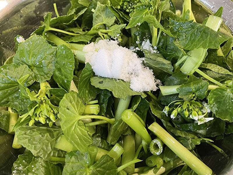 新年の贈り物 生わさびの花 花わさびと生わさび 食品